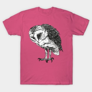 Barn owl pen drawing T-Shirt